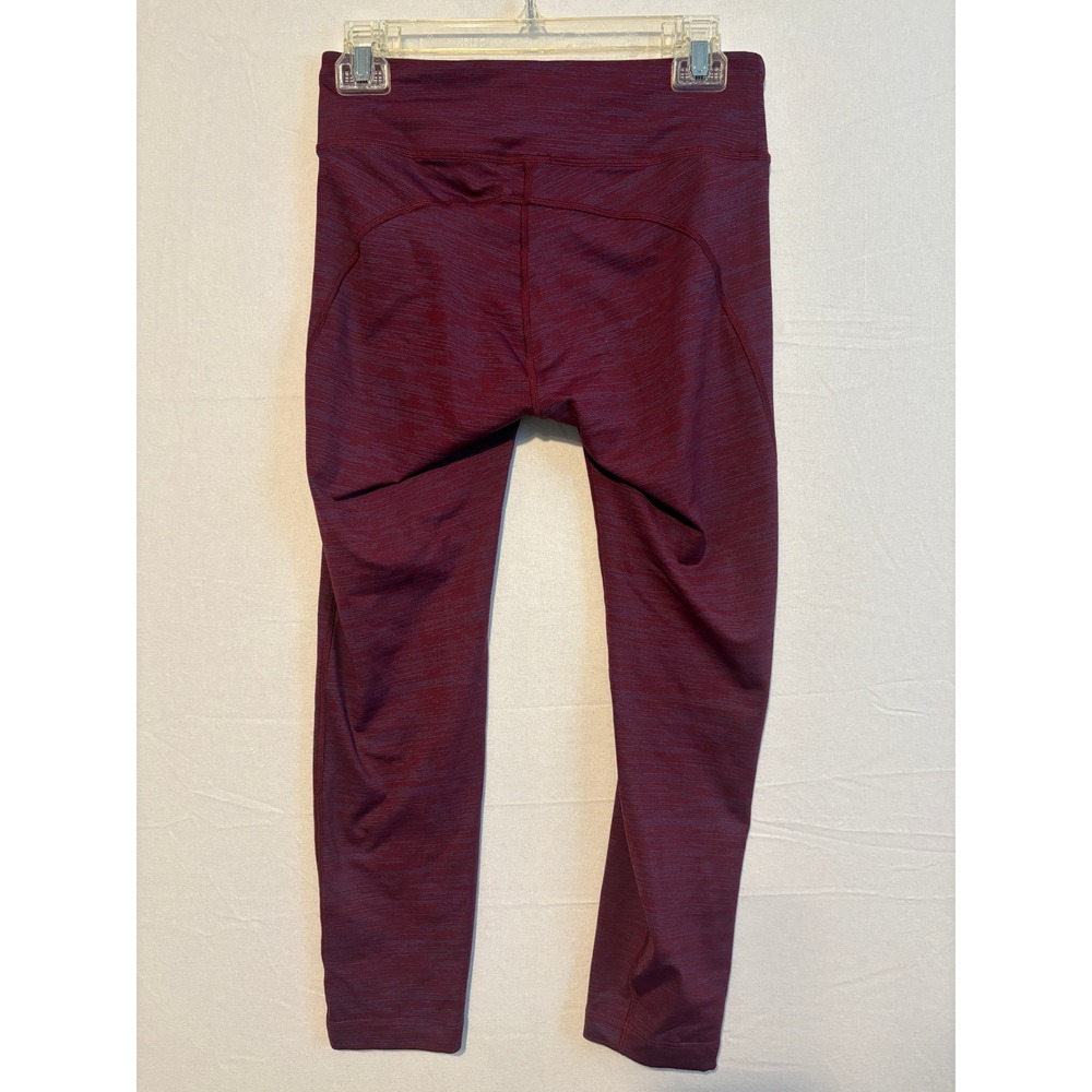 Outdoor Voices TechSweat Leggings Maroon Navy Space Dye High Waist Medium 7/8 - Picture 7 of 11